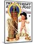 "New Year Tickertape," Saturday Evening Post Cover, December 30, 1933-Joseph Christian Leyendecker-Mounted Giclee Print