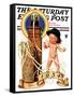 "New Year Tickertape," Saturday Evening Post Cover, December 30, 1933-Joseph Christian Leyendecker-Framed Stretched Canvas