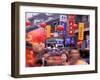 New Years Crowd on the Streets of Old Nanjing, Nanjing, Jiangsu Province, China-Charles Crust-Framed Premium Photographic Print