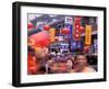 New Years Crowd on the Streets of Old Nanjing, Nanjing, Jiangsu Province, China-Charles Crust-Framed Premium Photographic Print