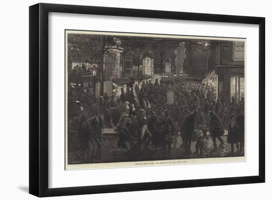 New-Years Fete in Paris, the Boulevards on a Bal D'Opera Night-Felix Regamey-Framed Giclee Print