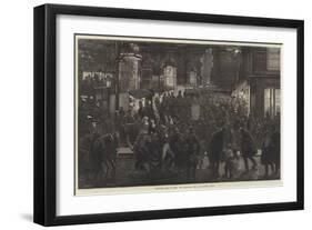 New-Years Fete in Paris, the Boulevards on a Bal D'Opera Night-Felix Regamey-Framed Giclee Print