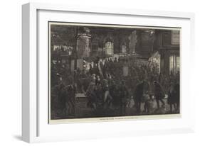 New-Years Fete in Paris, the Boulevards on a Bal D'Opera Night-Felix Regamey-Framed Giclee Print