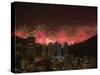 New Years Fireworks over Rio de Janeiro, Brazil, South America-Karol Kozlowski-Stretched Canvas