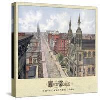 New York 5th Ave 1894-Vintage Lavoie-Stretched Canvas