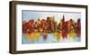 New York Abskyline-Claude Becaud-Framed Art Print