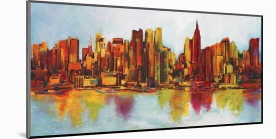 New York Abskyline-Claude Becaud-Mounted Art Print