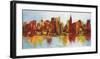 New York Abskyline-Claude Becaud-Framed Art Print