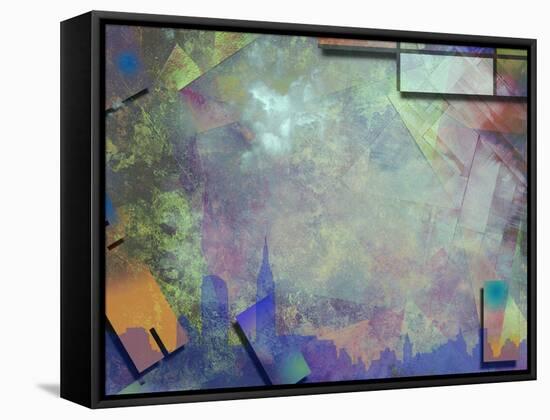 New York Abstract-rolffimages-Framed Stretched Canvas