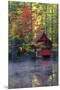 New York, Adirondack Mountains. Boathouse in Autumn Along the Lake-Jaynes Gallery-Mounted Premium Photographic Print