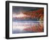 New York, Adirondack Mts, Fall and Fog Reflecting in Heart Lake-Christopher Talbot Frank-Framed Premium Photographic Print