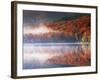 New York, Adirondack Mts, Fall and Fog Reflecting in Heart Lake-Christopher Talbot Frank-Framed Photographic Print