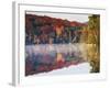 New York, Adirondack Mts, Sugar Maples and Fog at Heart Lake in Autumn-Christopher Talbot Frank-Framed Photographic Print