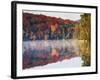 New York, Adirondack Mts, Sugar Maples and Fog at Heart Lake in Autumn-Christopher Talbot Frank-Framed Photographic Print