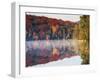 New York, Adirondack Mts, Sugar Maples and Fog at Heart Lake in Autumn-Christopher Talbot Frank-Framed Photographic Print