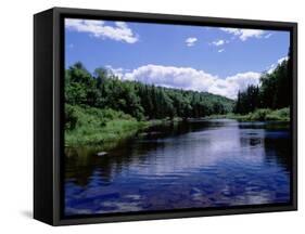 New York, Adirondack State Park, Adirondack Mountains, Raquette River Near Long Lake-null-Framed Stretched Canvas