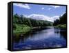 New York, Adirondack State Park, Adirondack Mountains, Raquette River Near Long Lake-null-Framed Stretched Canvas