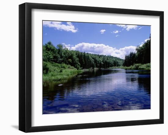 New York, Adirondack State Park, Adirondack Mountains, Raquette River Near Long Lake-null-Framed Premium Photographic Print