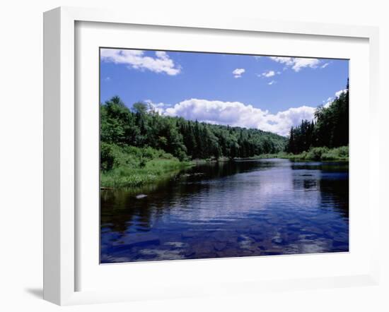 New York, Adirondack State Park, Adirondack Mountains, Raquette River Near Long Lake-null-Framed Photographic Print