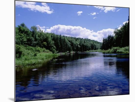 New York, Adirondack State Park, Adirondack Mountains, Raquette River Near Long Lake-null-Mounted Photographic Print