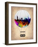 New York Air Balloon-NaxArt-Framed Art Print