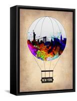 New York Air Balloon-NaxArt-Framed Stretched Canvas