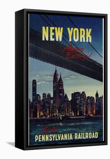 New York . . . Always Exciting! Go-null-Framed Stretched Canvas