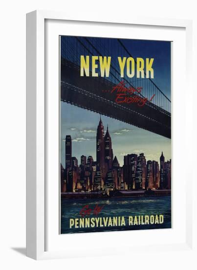 New York . . . Always Exciting! Go-null-Framed Giclee Print