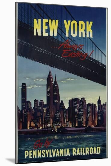 New York . . . Always Exciting! Go-null-Mounted Giclee Print