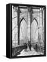 New York and Brooklyn Bridge-George P. Hall-Framed Stretched Canvas