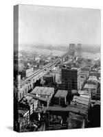 New York and Brooklyn Bridge-George P. Hall-Stretched Canvas