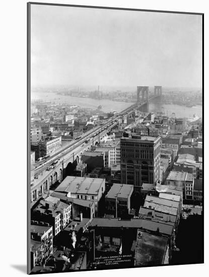 New York and Brooklyn Bridge-George P. Hall-Mounted Photographic Print