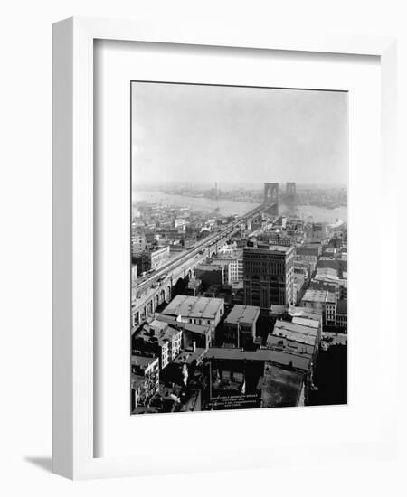 New York and Brooklyn Bridge-George P. Hall-Framed Photographic Print