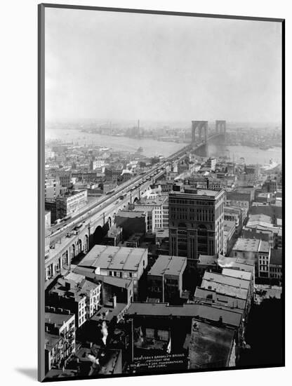 New York and Brooklyn Bridge-George P. Hall-Mounted Photographic Print