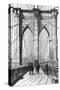 New York and Brooklyn Bridge-George P. Hall-Stretched Canvas