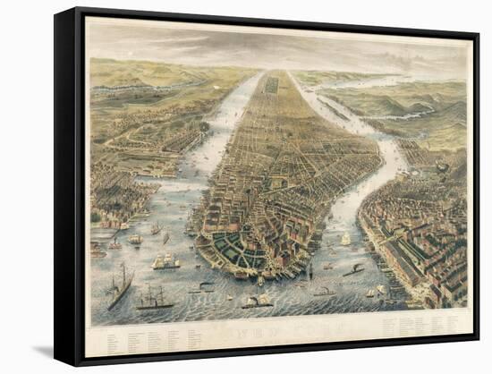 New York and its Environs, 1867-null-Framed Stretched Canvas