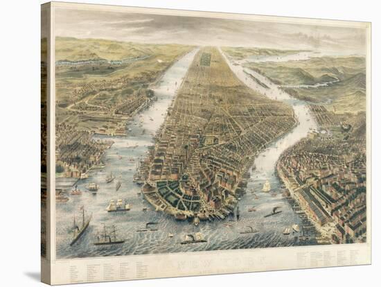 New York and its Environs, 1867-null-Stretched Canvas