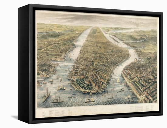 New York and its Environs, 1867-null-Framed Stretched Canvas