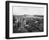 New York and the Brooklyn Bridge, Late 19th Century-John L Stoddard-Framed Giclee Print