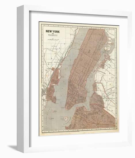 New York and Vicinity, c.1845-Sidney E^ Morse-Framed Art Print