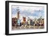 New York Architecture II - In the Style of Oil Painting-Philippe Hugonnard-Framed Giclee Print