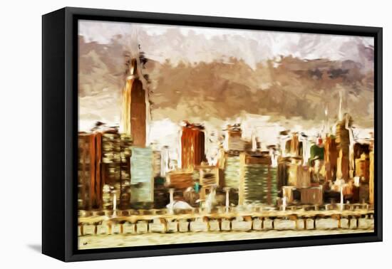New York Architecture III - In the Style of Oil Painting-Philippe Hugonnard-Framed Stretched Canvas