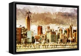 New York Architecture III - In the Style of Oil Painting-Philippe Hugonnard-Framed Stretched Canvas