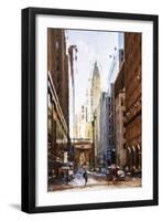 New York Architecture IV - In the Style of Oil Painting-Philippe Hugonnard-Framed Giclee Print