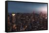 New York at Dusk-David Martin Castan-Framed Stretched Canvas