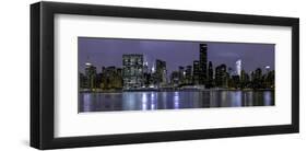 New York at Night Panorama-null-Framed Art Print