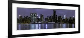 New York at Night Panorama-null-Framed Art Print