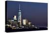 New York at Night X-James McLoughlin-Stretched Canvas