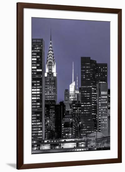 New York at Night-null-Framed Premium Giclee Print