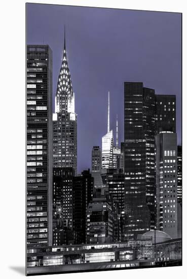New York at Night-null-Mounted Premium Giclee Print